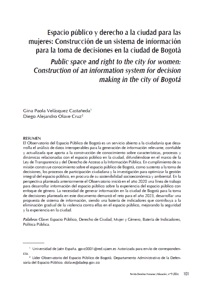 Espacio público y derecho a la ciudad para las mujeres