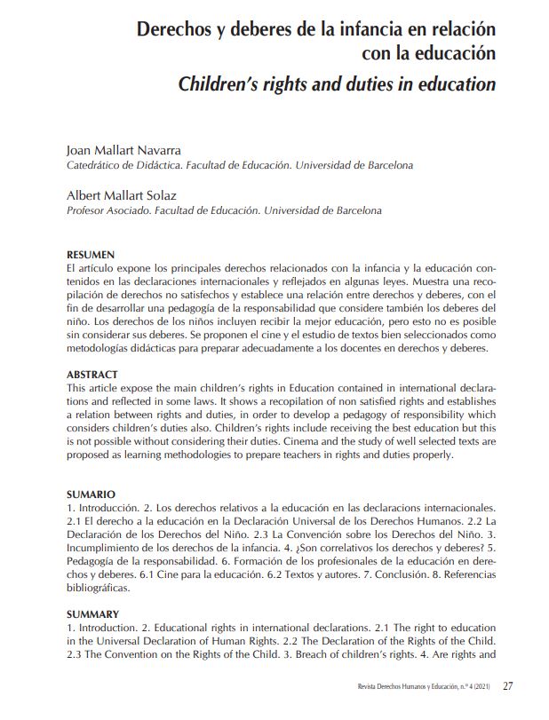 Derechos y deberes